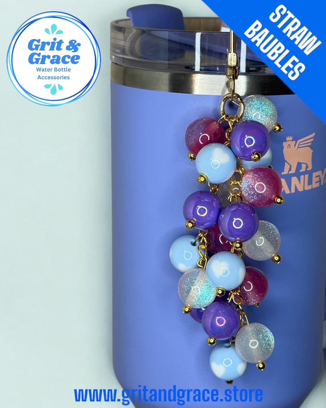 Lilac Glimmer #2 Straw Bauble