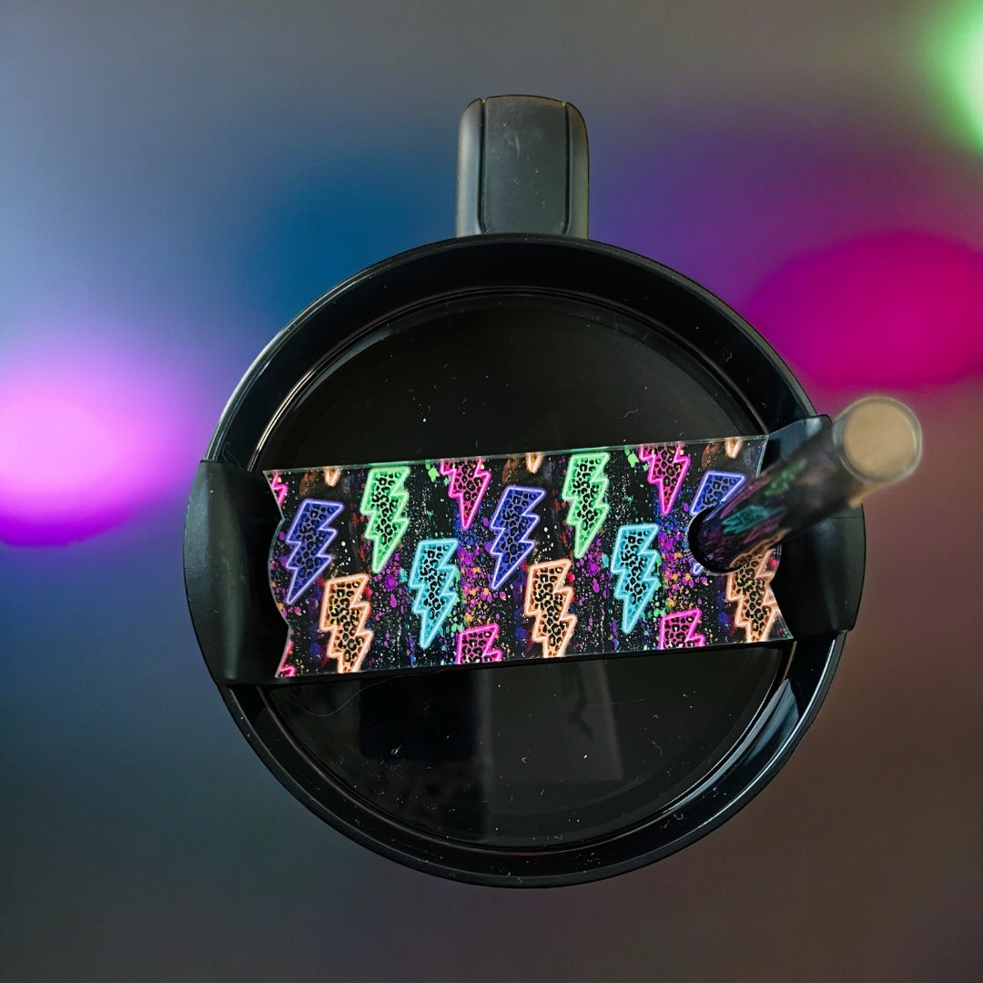 Neon Lightning Tumbler Tag