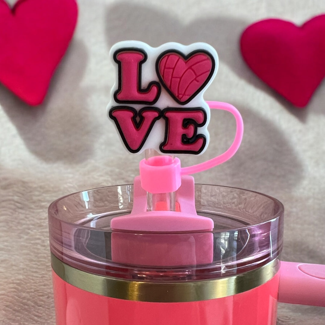 Love Concha Heart Straw Topper