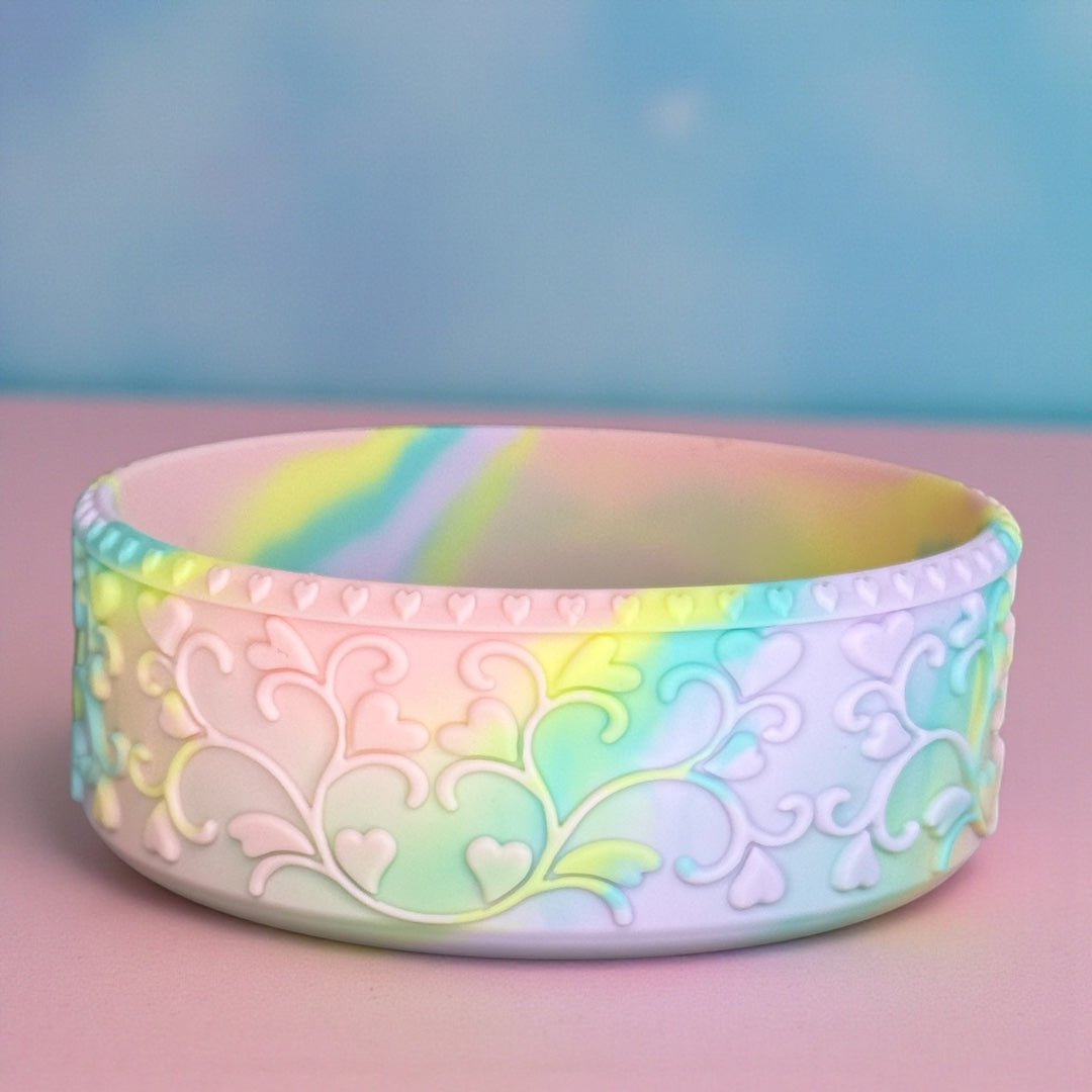 Heart Scroll Pastel Macaron Shorty Boot