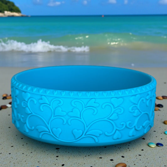 Heart Scroll Caribbean Blue Shorty Boot