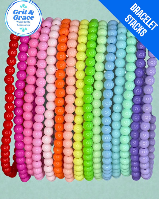 Pastel Slim Stretchy Cup Bracelet SET