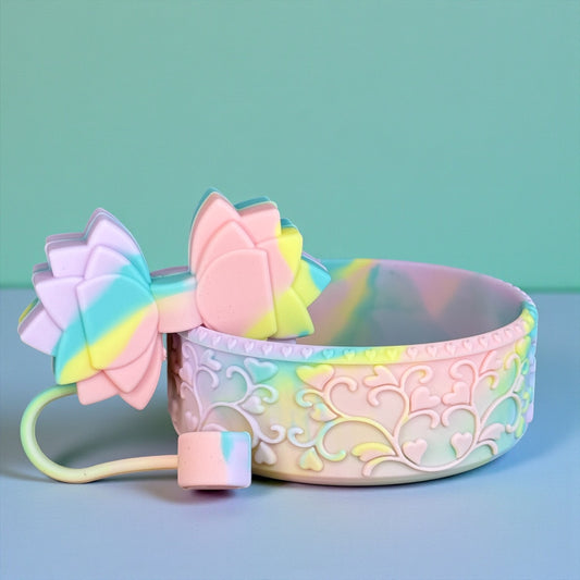 Gracie Pastel Macaron Straw Topper