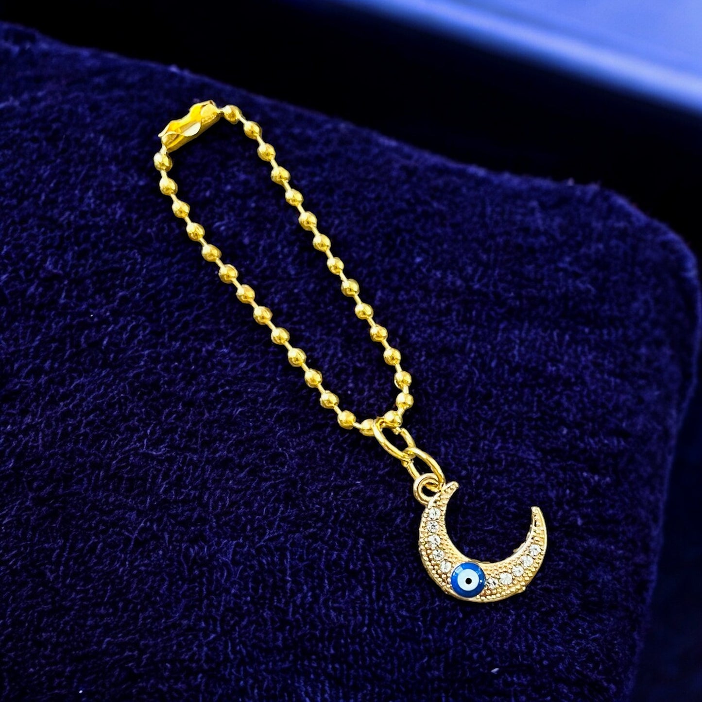 Evil Eye Moon Handle Charm