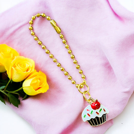 Cherry Bling Cupcake Handle Charm