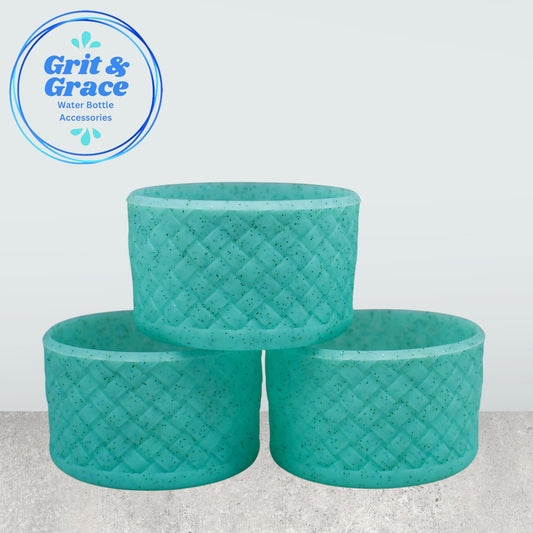 Basketweave GITD Teal Glitter Boot