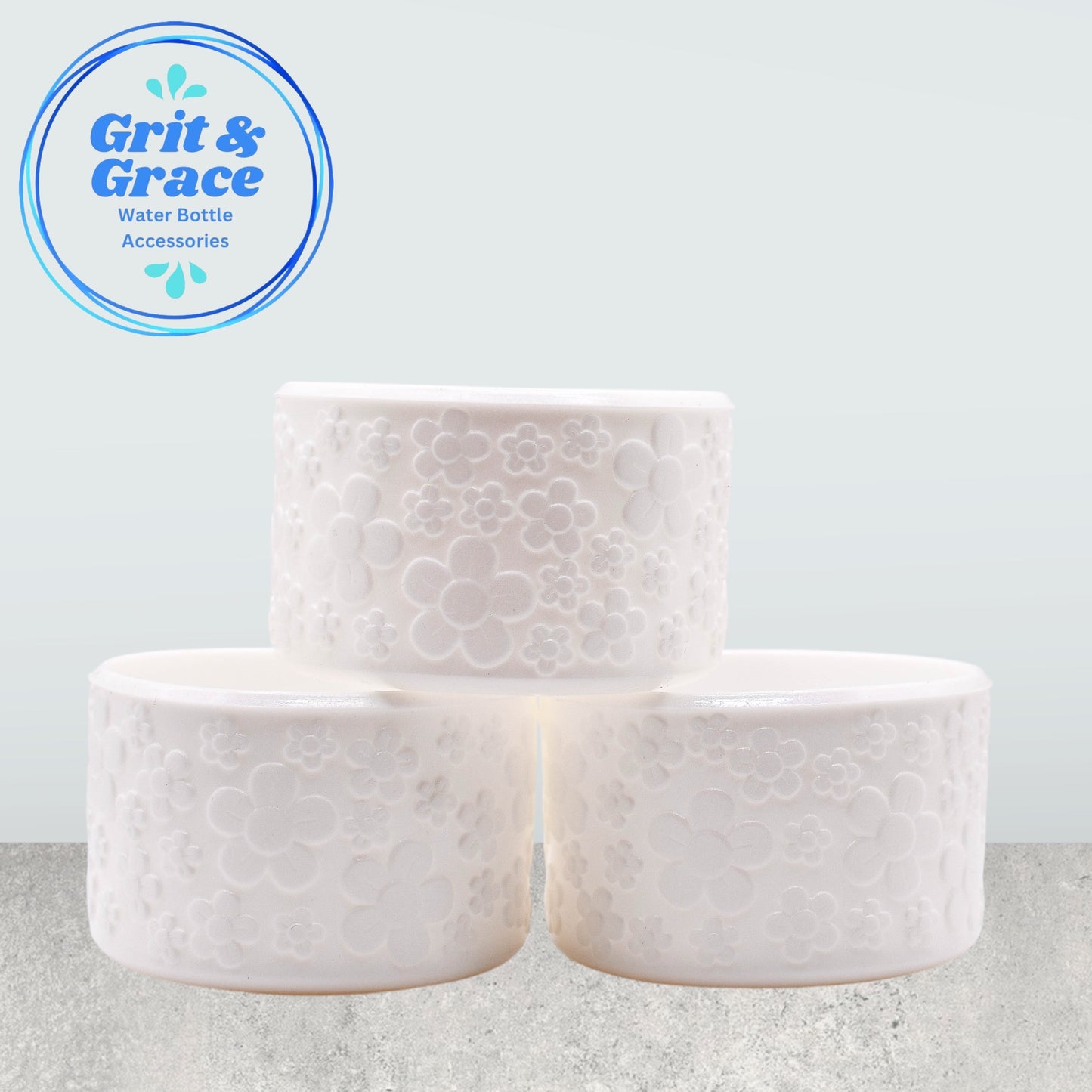 Flower Texture Pearlescent White Boot