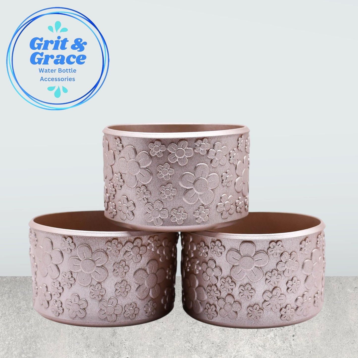 Flower Texture Champagne Boot