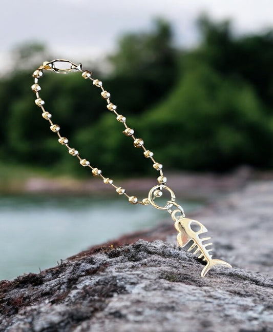 Fish Bone Handle Charm
