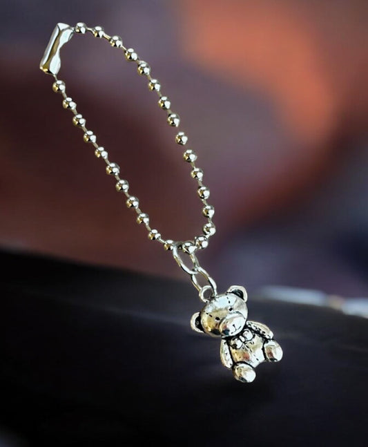 Silver Bear Handle Charm