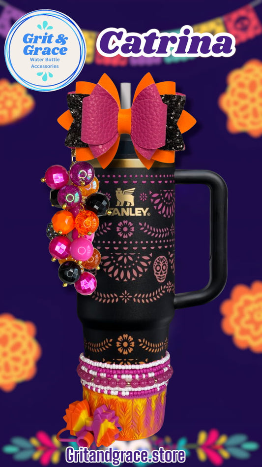 Black Glitter Catrina Bow