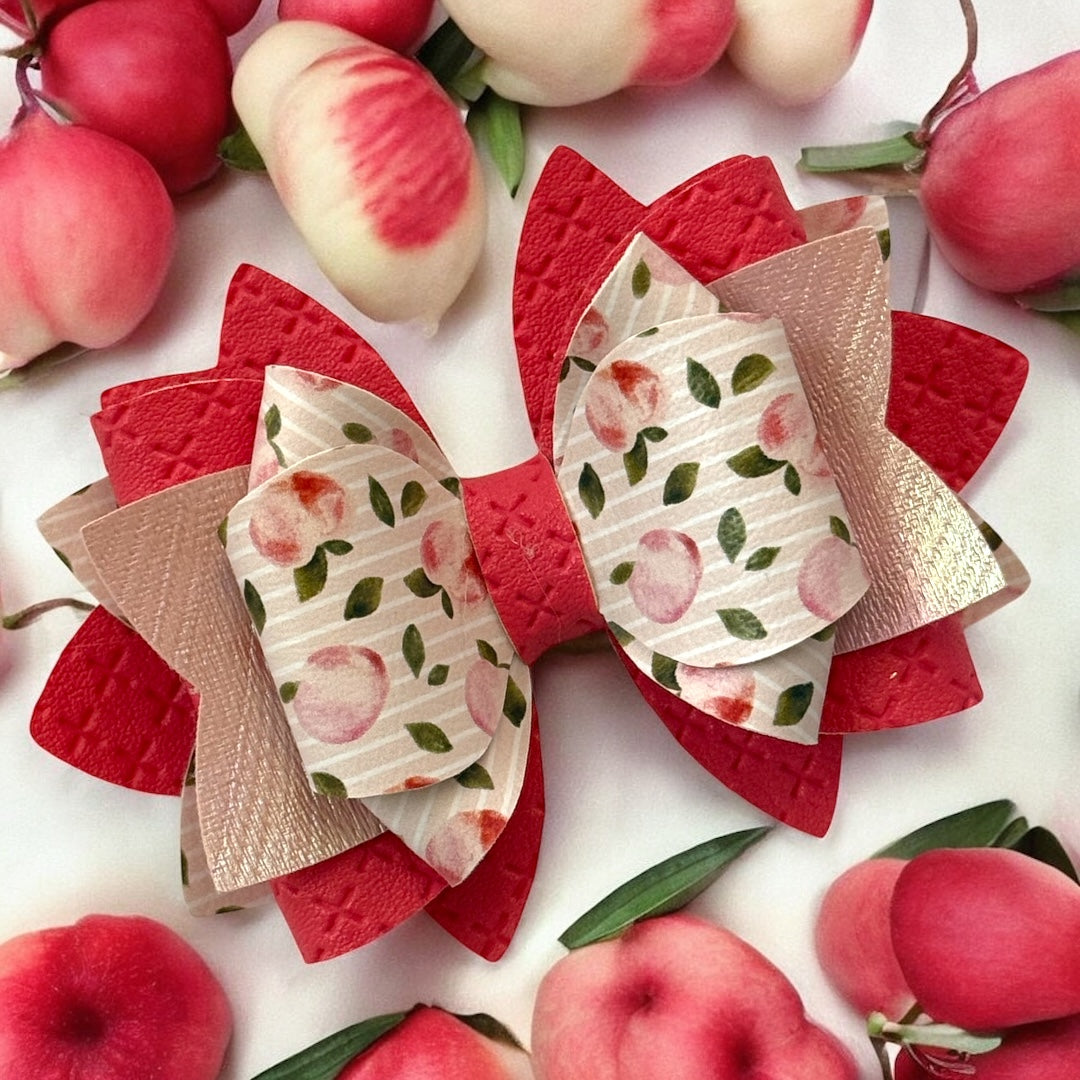 Striped Nectarine Criss Cross 2.0 Bow