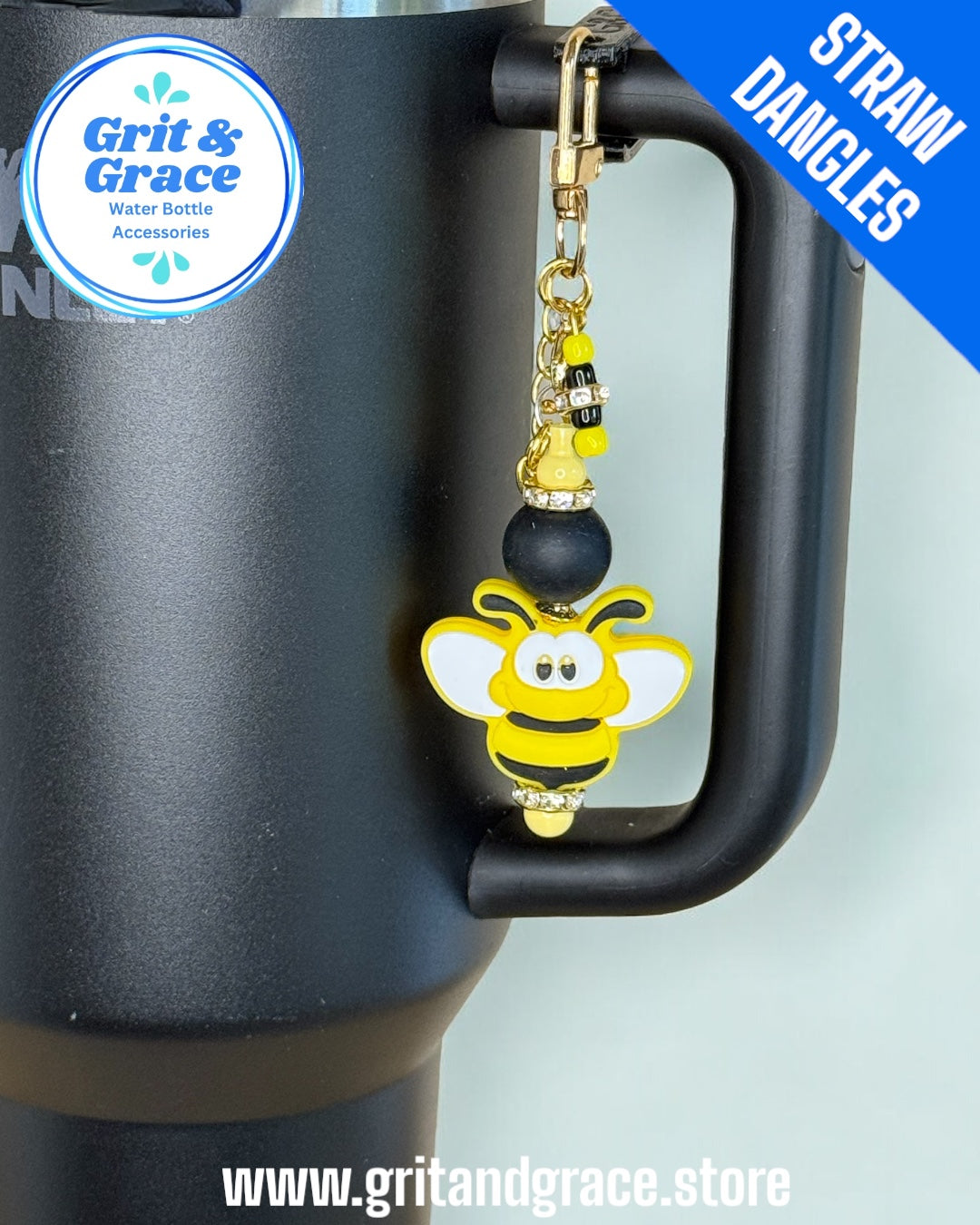 Bumble Bee Straw Dangle