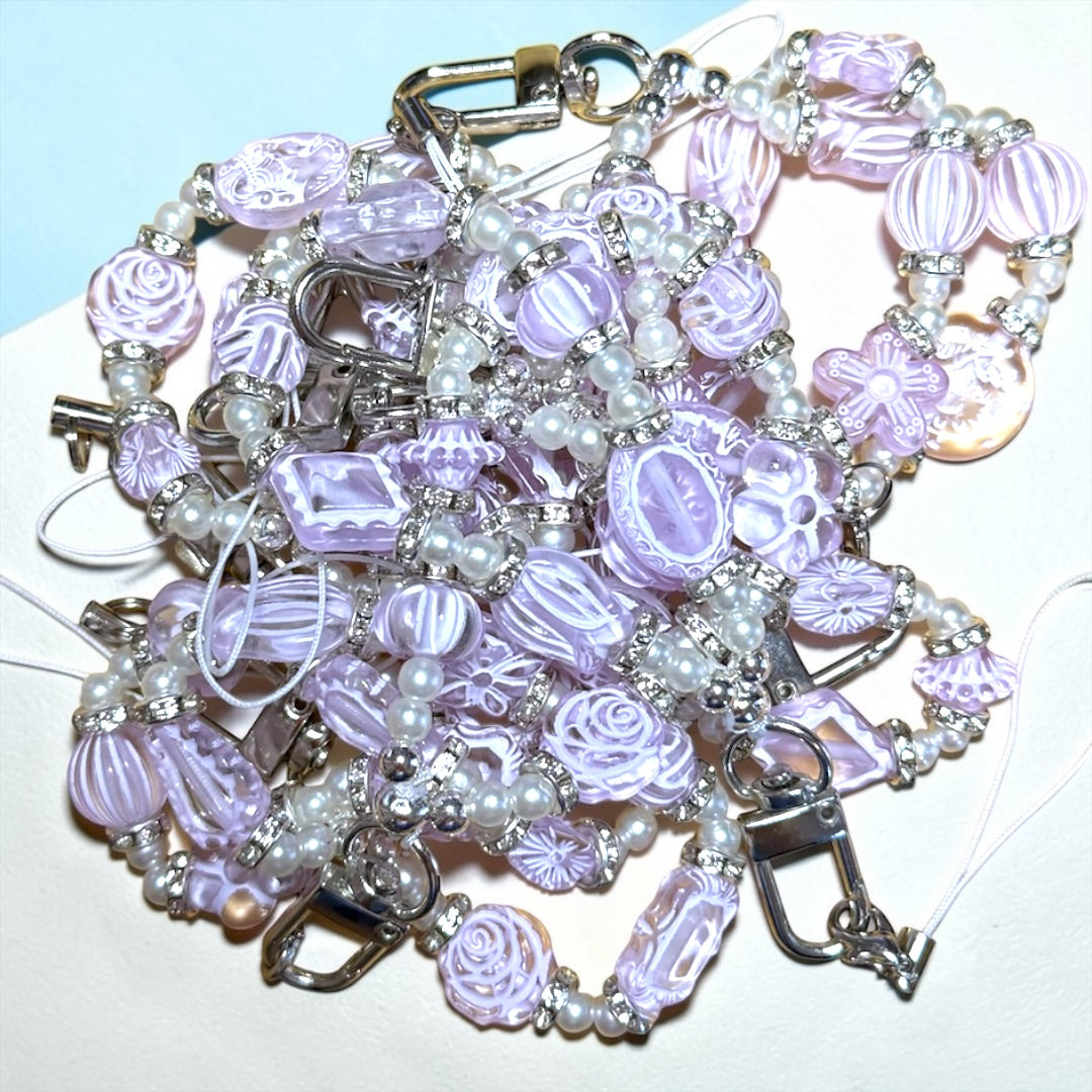 Hang Anywhere Purple Stained Glass Bottle Charm