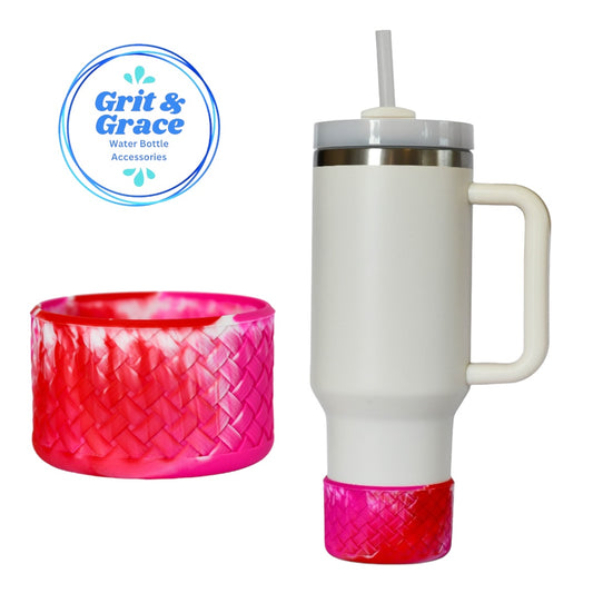 Basketweave Camellia Red Swirl Boot