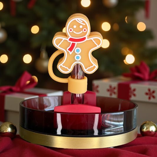 Gingerbread Man Straw Topper