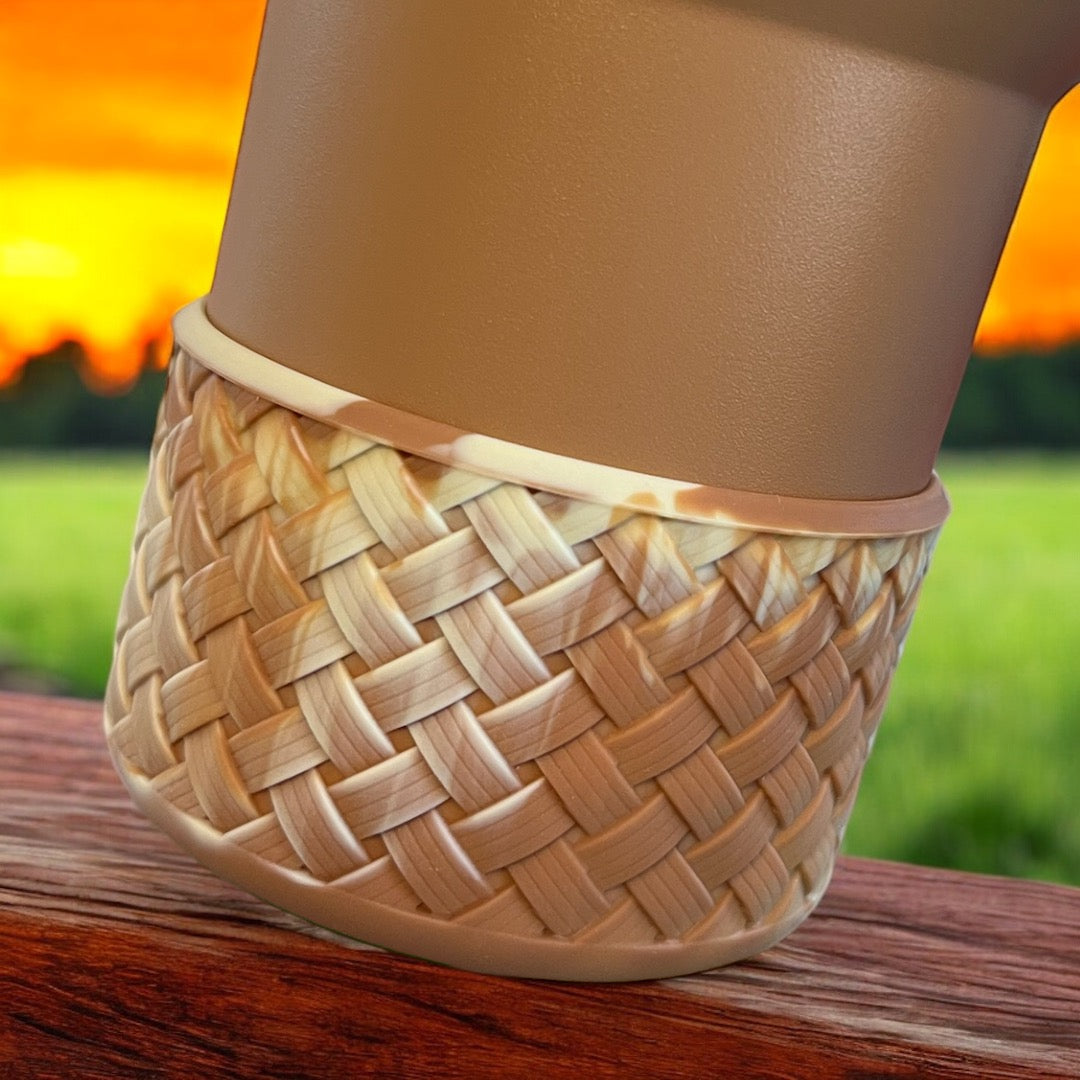 Basketweave Deep Clay Swirl Boot