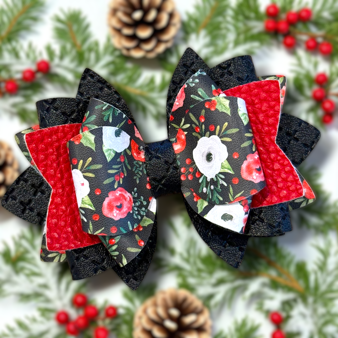 Christmas Peonies Bow