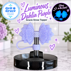 Gracie Straw Topper™ - Luminous Gracie Dahlia Purple