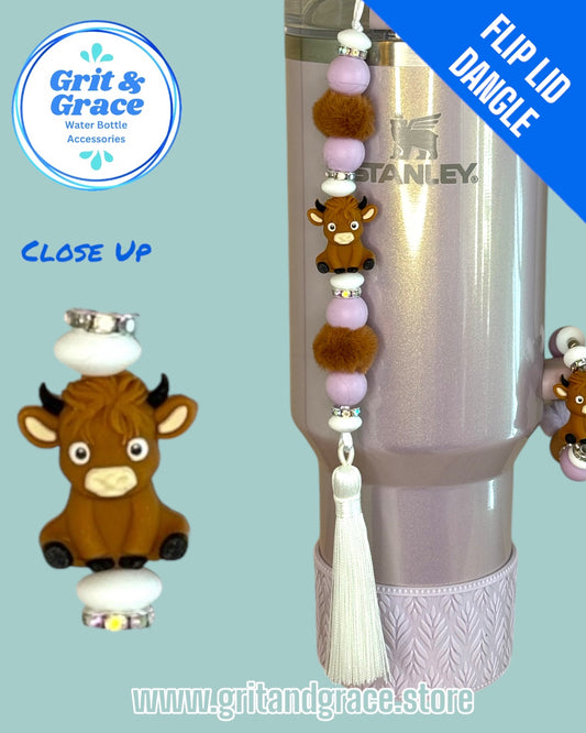 Highland Cow Flip Lid Dangle
