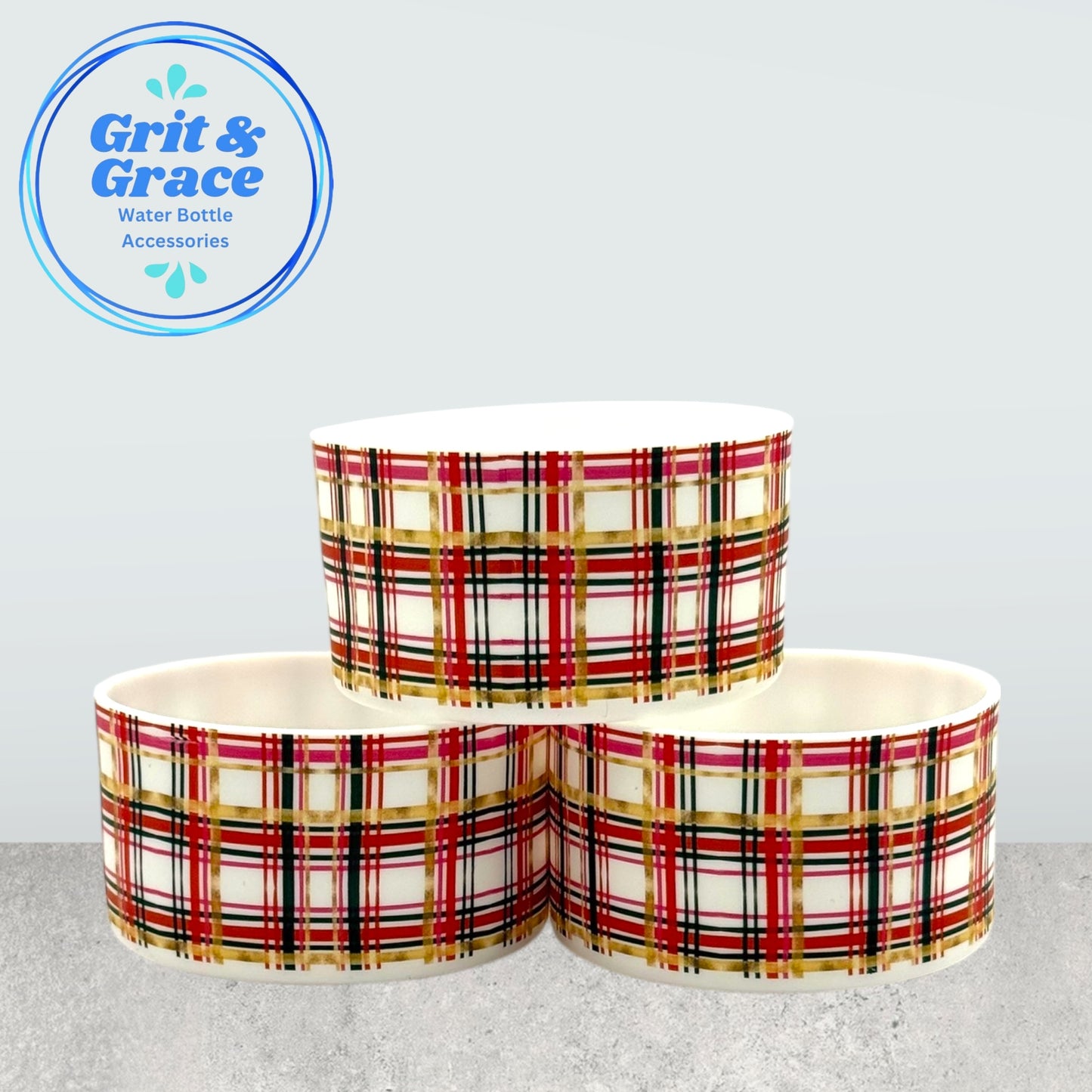 White Candy Cane Plaid Boot