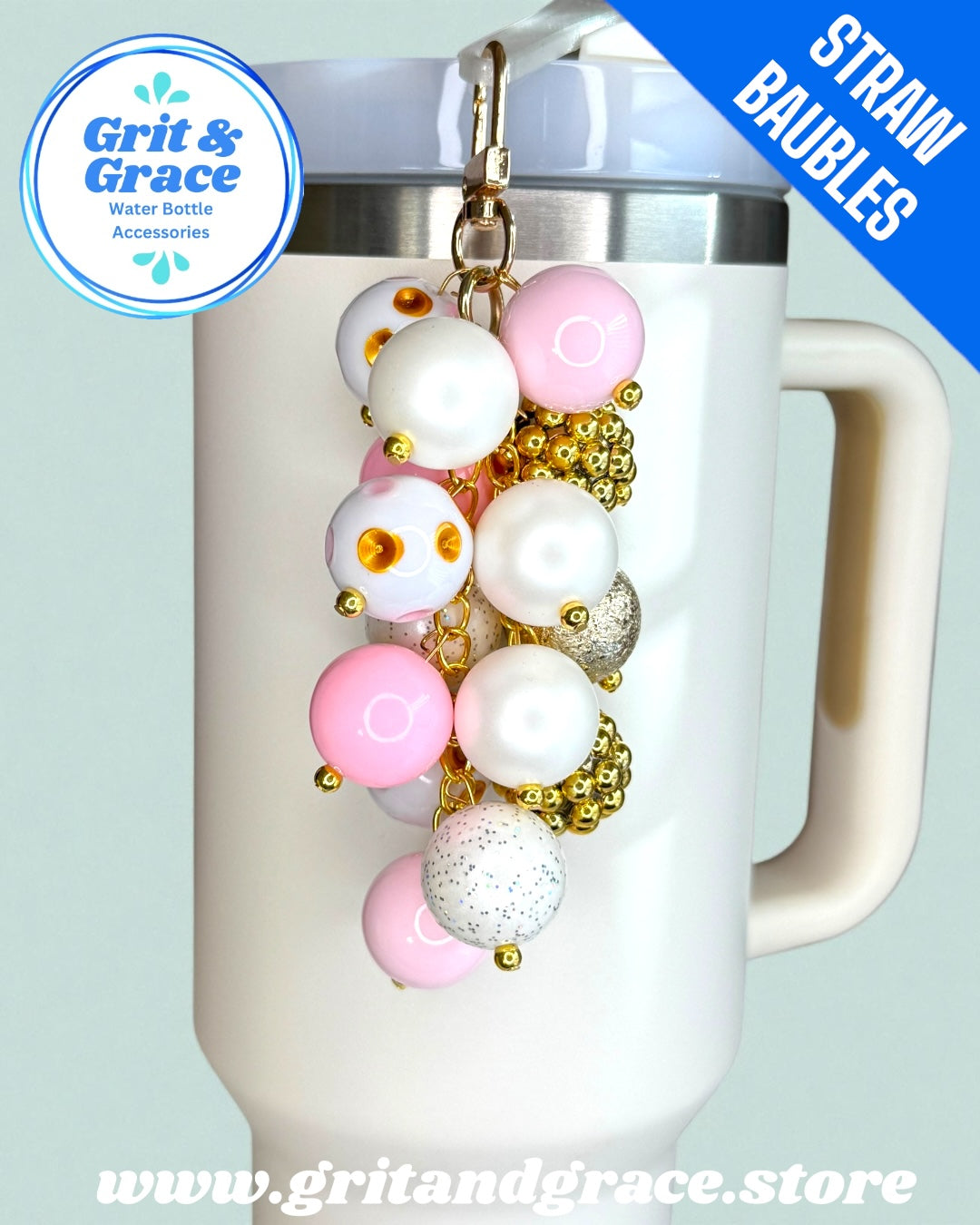 Pink Icicle #24 Straw Bauble