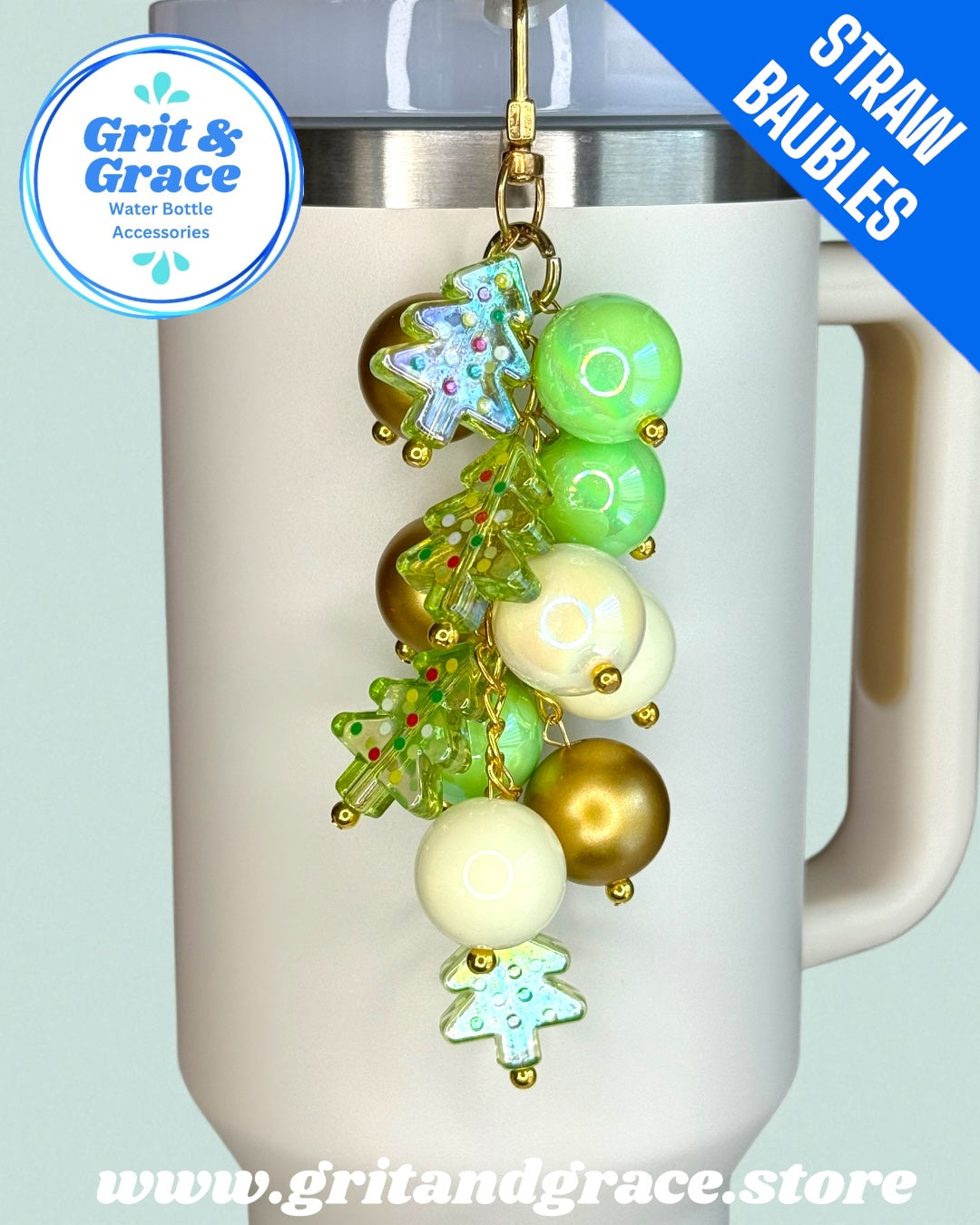 Mint Icicle #5 Straw Bauble