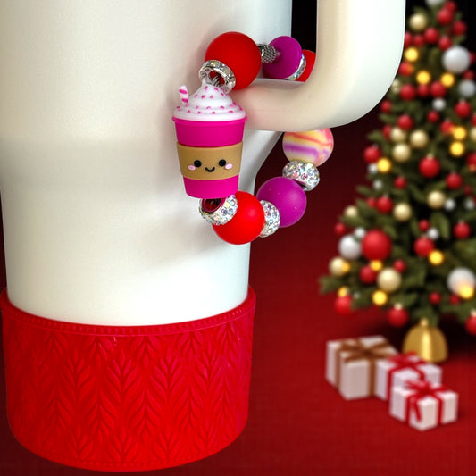 Pink Peppermint Mocha Latte Handle Bracelet