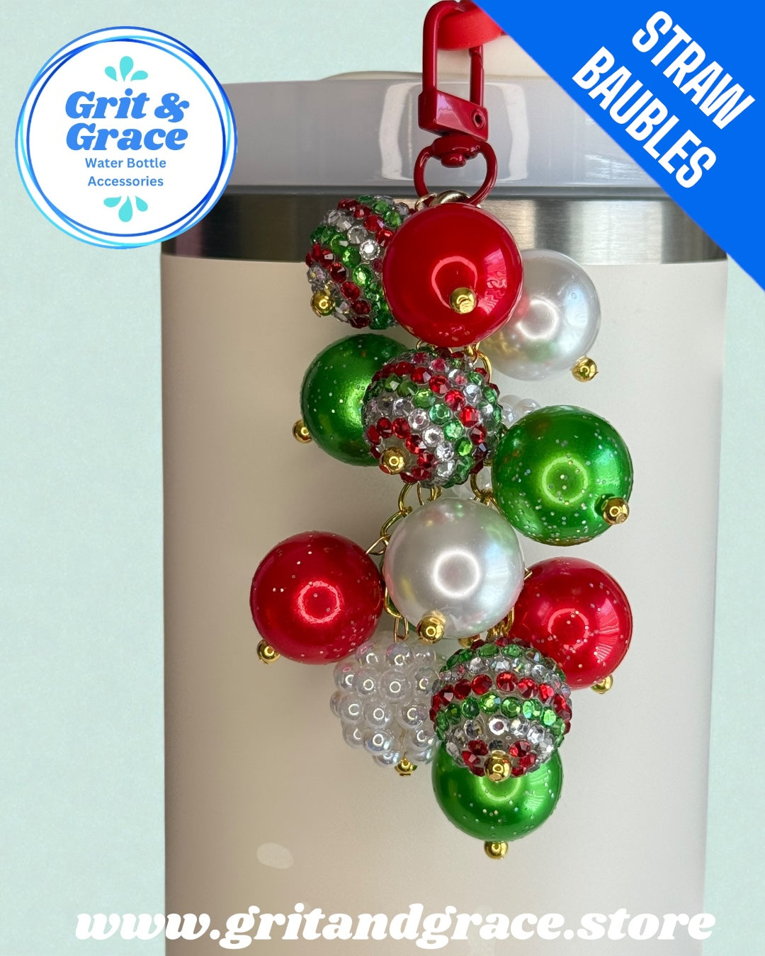 Christmas Stripe #2 Straw Bauble