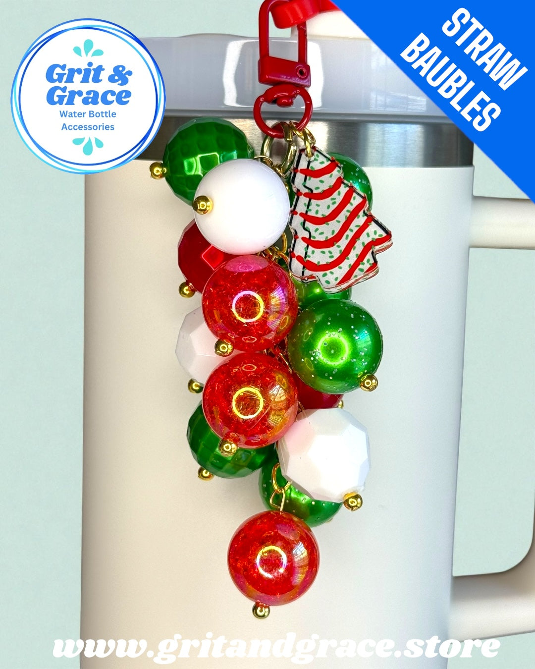 Christmas Cake #8 Straw Bauble