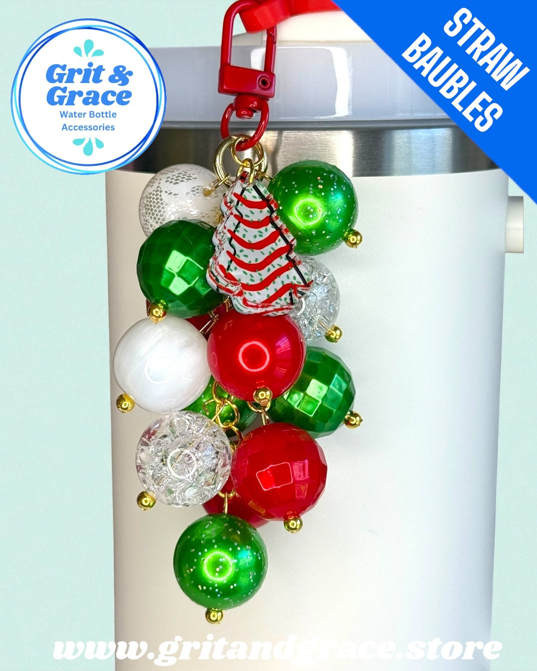 Christmas Cake #3 Straw Bauble