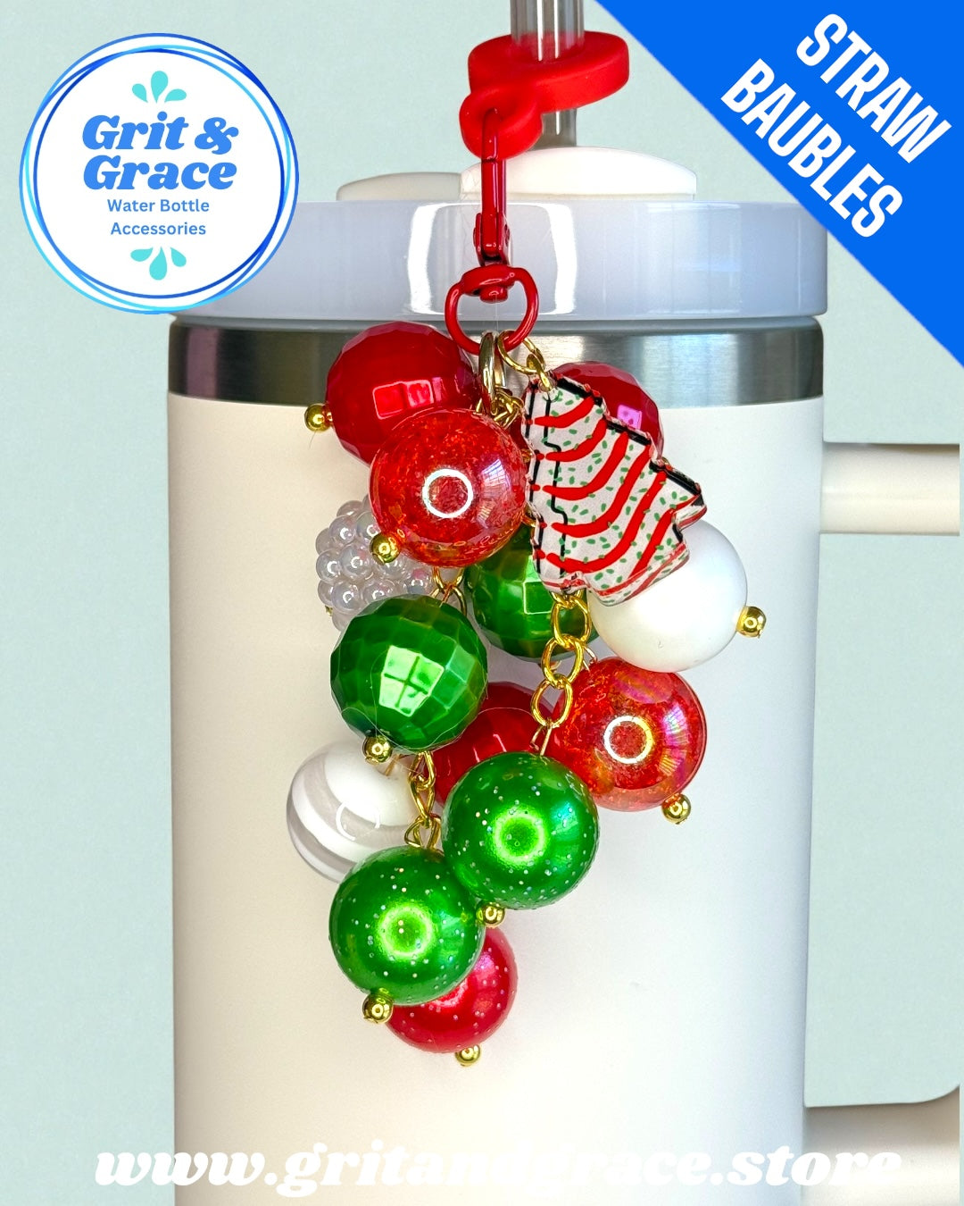 Christmas Cake #1 Straw Bauble