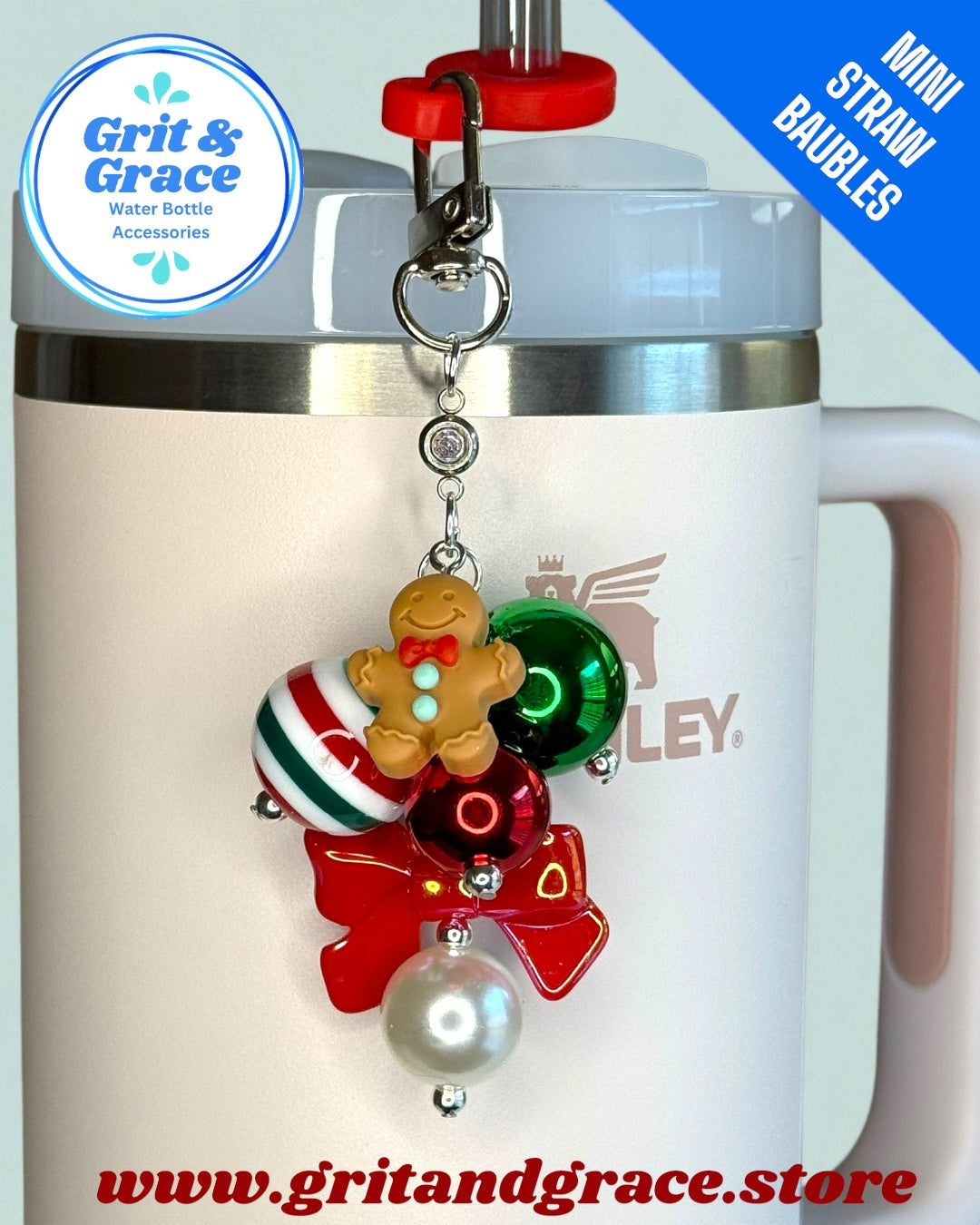 Gingerbread Ribbons Mini Bauble