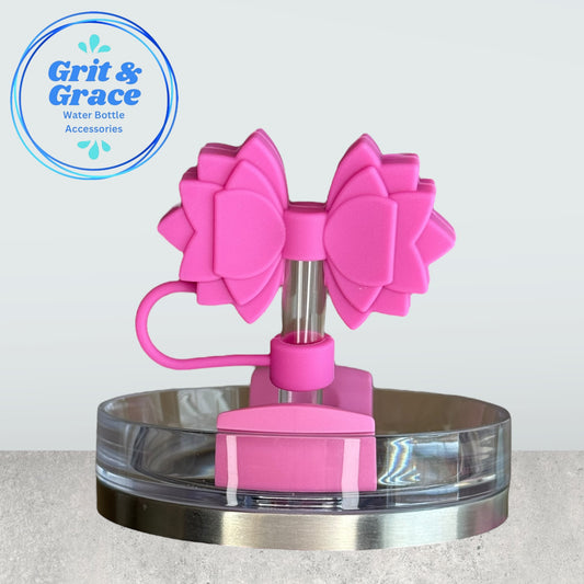 Gracie Fuchsia Straw Topper