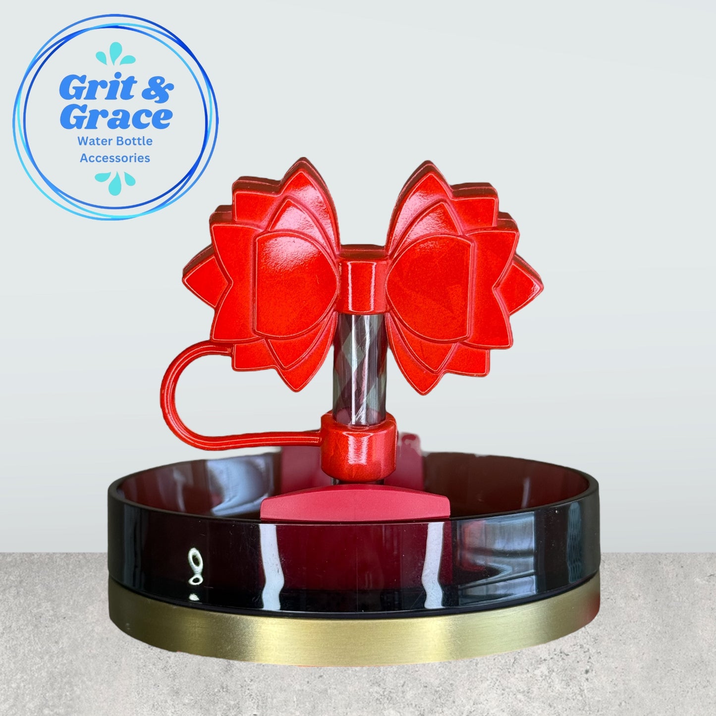 Gracie Red Prism Straw Topper