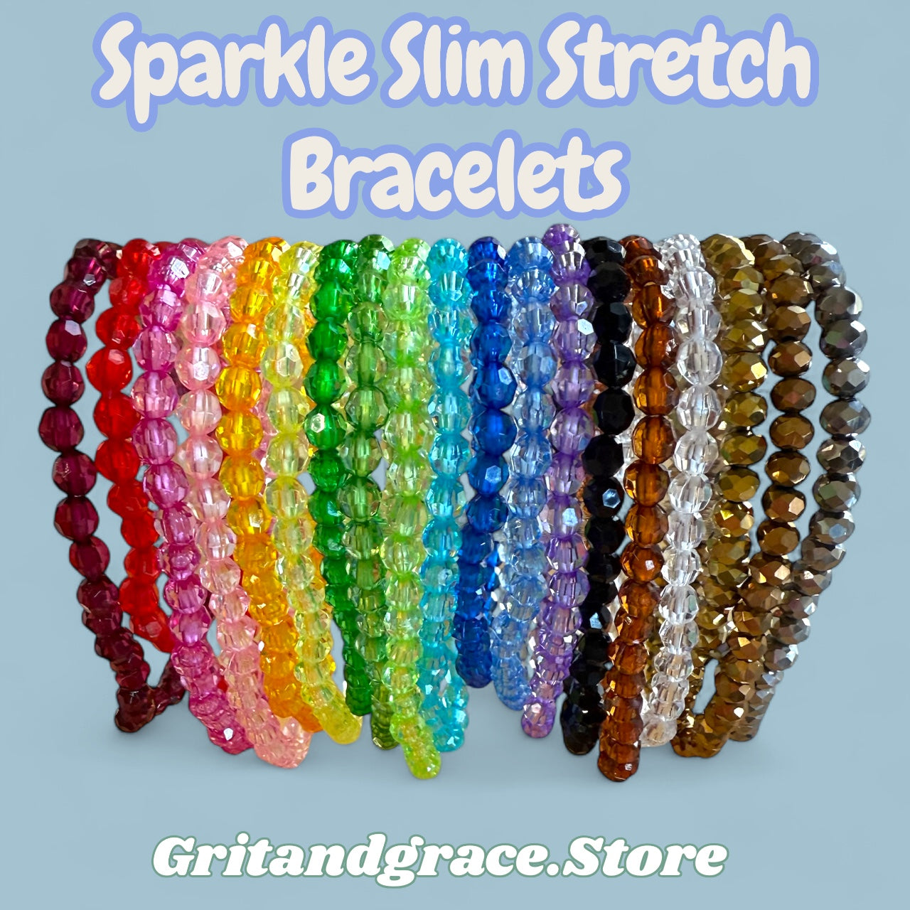 Sparkle Slim Stretchy Cup Bracelet
