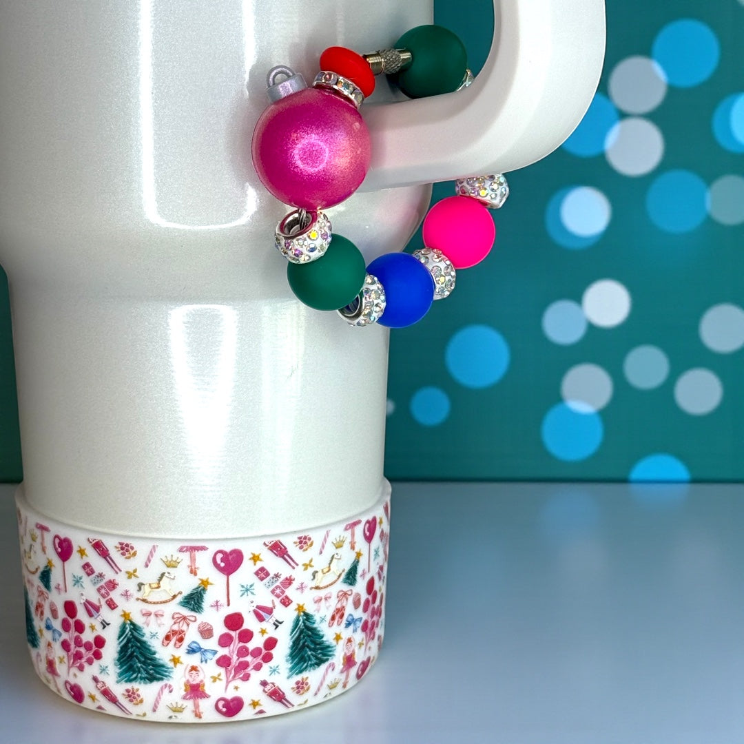 Christmas Lights Pink Handle Bracelet