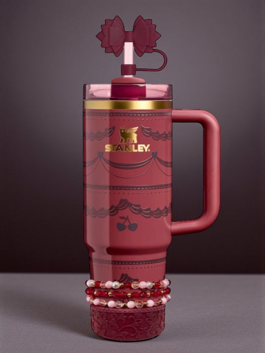 Gracie Merlot Straw Topper