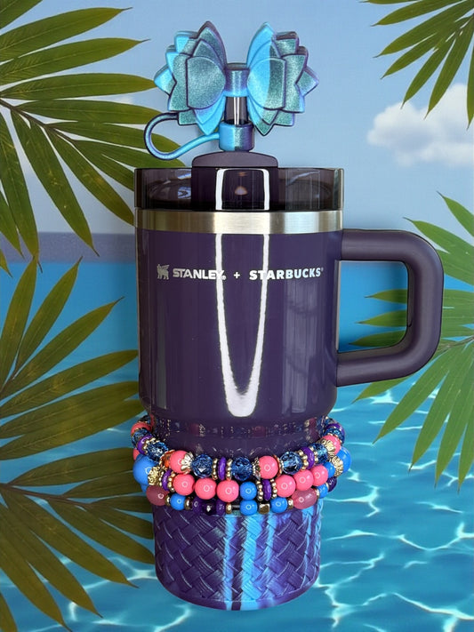 Mermaid Blush Stretchy Cup Bracelets (Set of 4)