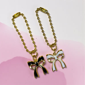 Black OR White Bow Charm