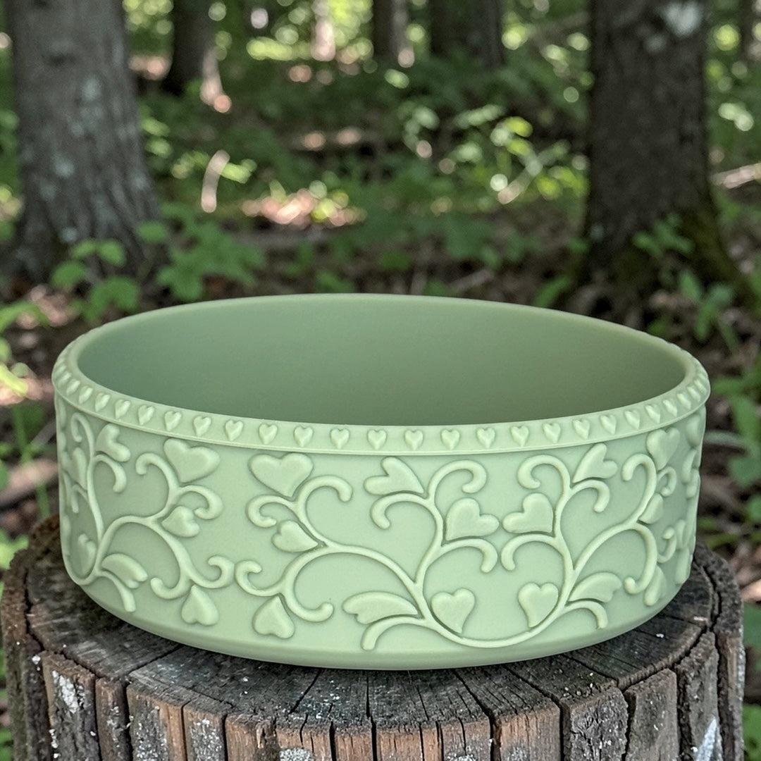 Heart Scroll Sage Green Shorty Boot