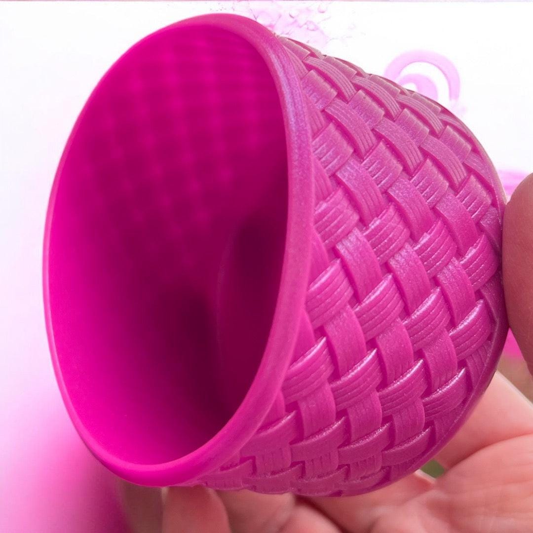 Basketweave Glamour Girl Pink Pearlescent ~ Punch Shimmer Boot