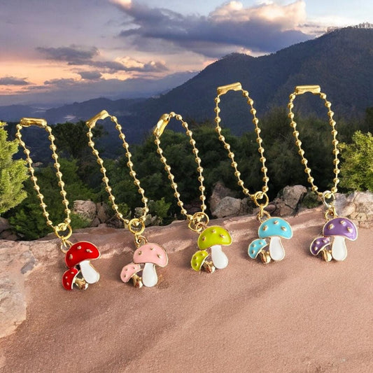 Rainbow Mushrooms Handle Charm