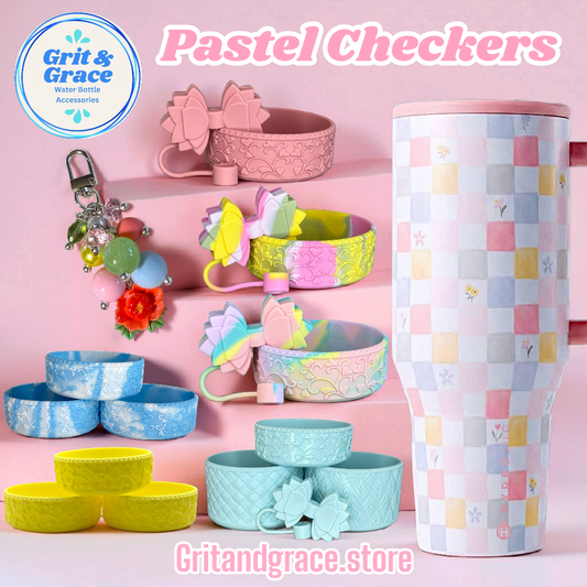 Pastel Checkers Hydrojug Tumbler: The Cutest Cup Trend + Best Accessories 💖
