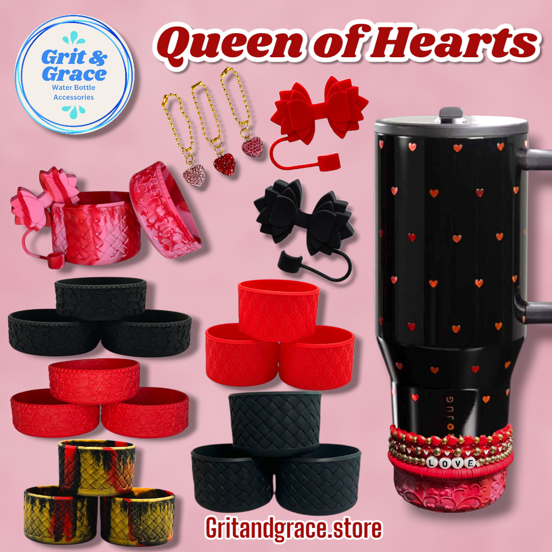 Queen of Hearts Tumbler with suggested Accessories