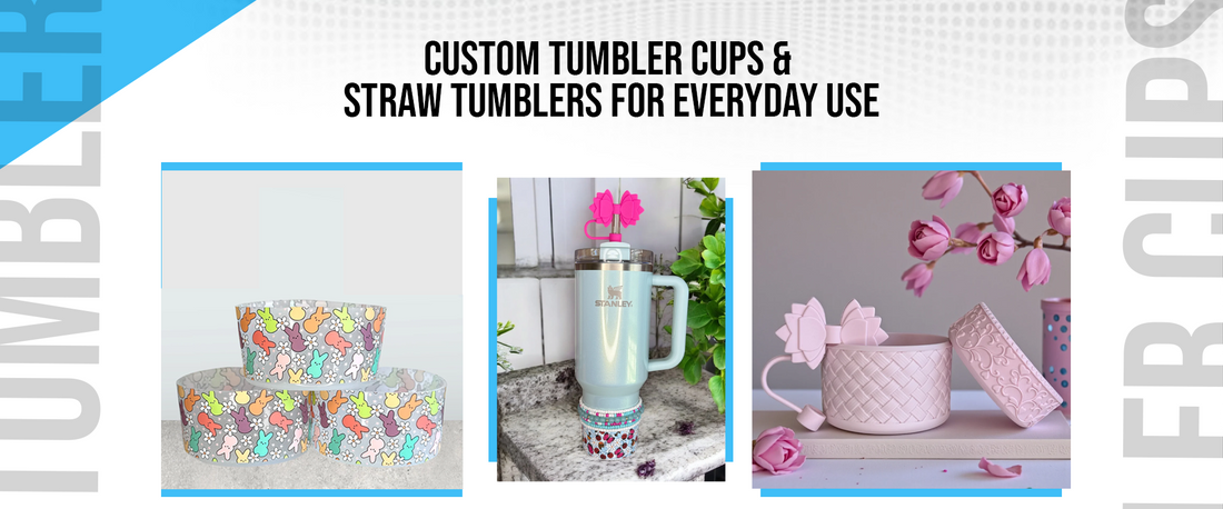 Custom Tumbler Accessories & Straw Toppers for Everyday Use