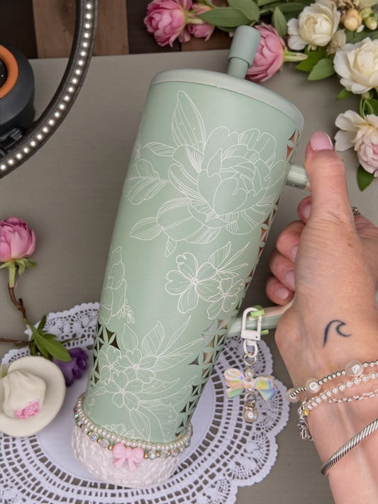 BruMate Bloom and White Heart Scroll Shorty Boot by Grit & Grace.