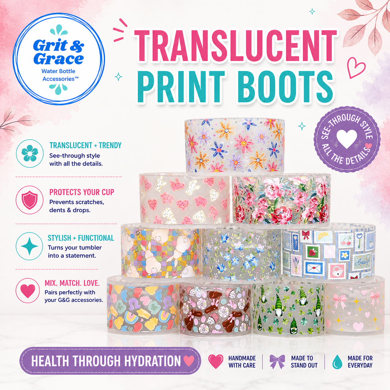 Translucent Print Boots