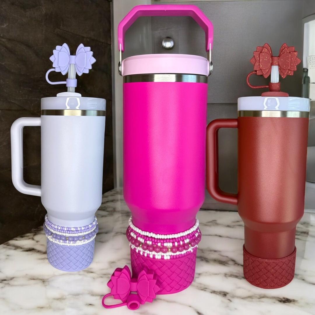 Dew Drop Cranberry Violet Blossom Collection for Tumblers