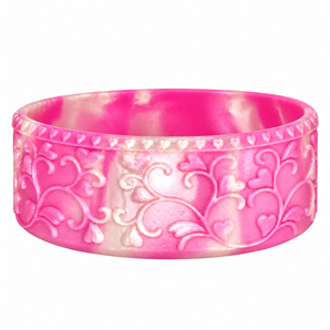 Heart Scroll Bubblegum Shimmer Shorty Boot